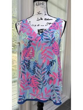 Lilly Pulitzer Reversible Floral Tank Size S. NWOT